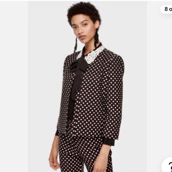 NWT Kate Spade diamond jacquard black open jacket - Picture 5 of 12